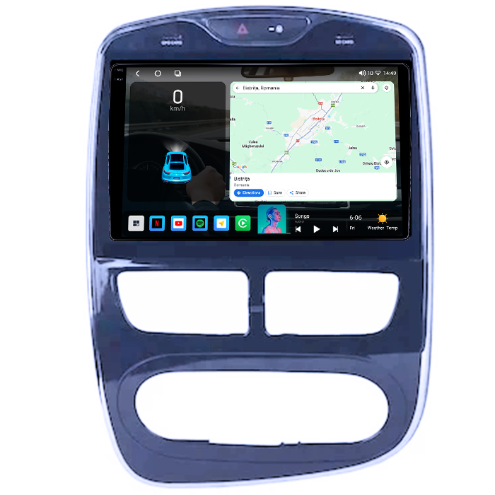 Navigatie dedicata Renault Clio 4 2015+, 4GB RAM 64GB ROM, Octacore, Android 14, Display QLED 1K 10", Carplay&Android Auto, SIM 4G, Ventilator Activ [2]