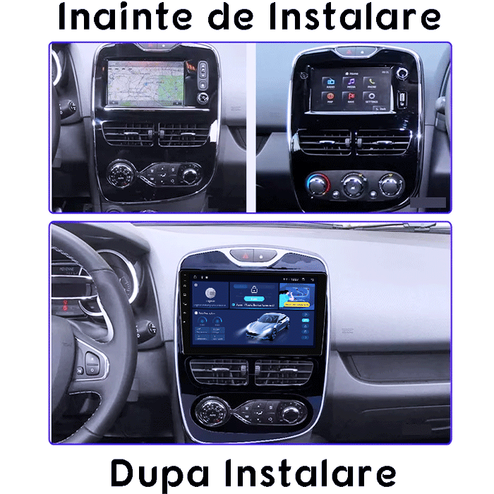 Navigatie dedicata Renault Clio 4 2015+, 4GB RAM 64GB ROM, Octacore, Android 14, Display QLED 1K 10", Carplay&Android Auto, SIM 4G, Ventilator Activ [5]