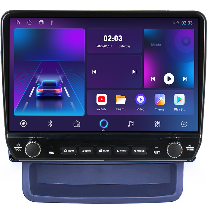 Navigatie dedicata Renault Trafic 2010-2014 Tesla cu butoane rotative model 2024, 4GB RAM 64GB ROM, Procesor Quadcore, Android 14, Display QLED 10", DSP, Carplay&Android Auto [5]
