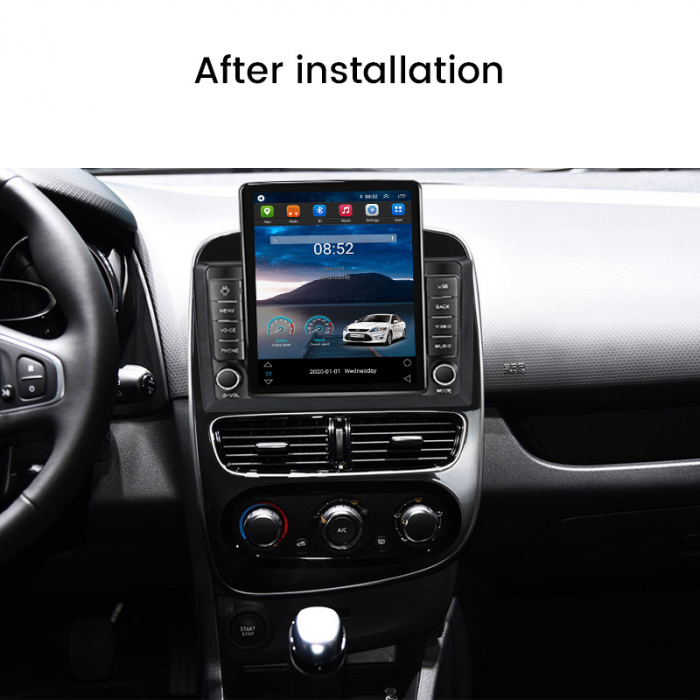 Navigatie dedicata Renault Clio 4 BH98 KH98 2012-2018,Tesla Style, ANDROID 13,Carplay&Android Auto, 10 inch , 8+128GB, Internet, Aplicatii, Waze, GPS [4]