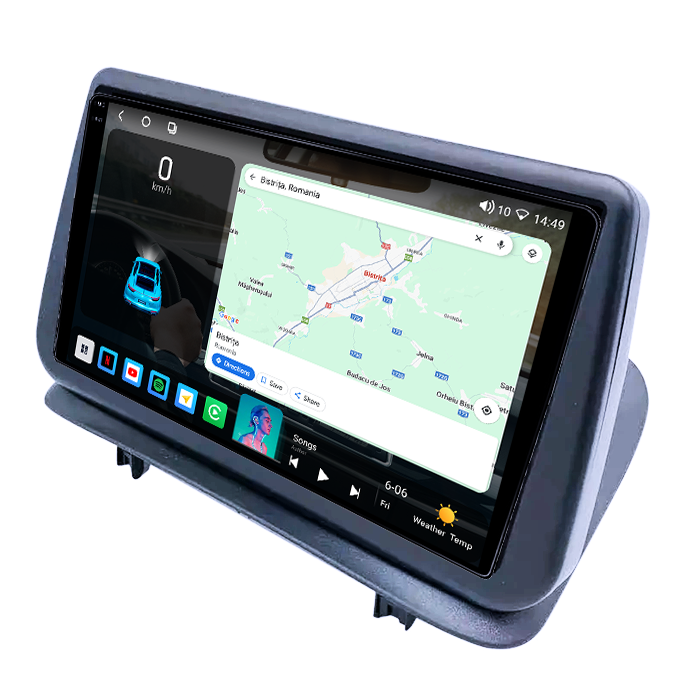 Navigatie dedicata Renault Clio3 2006-2019, 4GB RAM 64GB ROM, Octacore, Android 14, Display QLED 1K 9", Carplay&Android Auto, SIM 4G, Ventilator Activ [2]