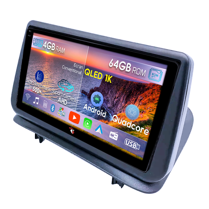 Navigatie dedicata Renault Clio3 2006-2019, 4GB RAM 64GB ROM, Octacore, Android 14, Display QLED 1K 9", Carplay&Android Auto, SIM 4G, Ventilator Activ [1]