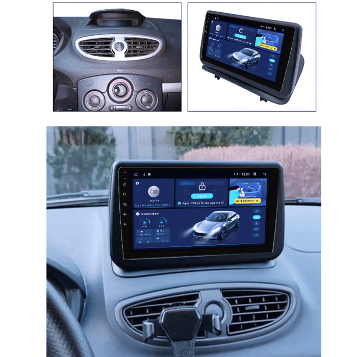 Navigatie dedicata Renault Clio3 2006-2019, 4GB RAM 64GB ROM, Octacore, Android 14, Display QLED 1K 9", Carplay&Android Auto, SIM 4G, Ventilator Activ [5]