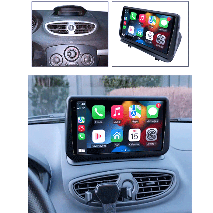 Navigatie dedicata Renault Clio3 2006-2019, 4GB RAM 64GB ROM, Procesor Qualcomm Octacore, Android 14, Rezolutie 2K, Display QLED 9", DSP, Carplay&Android Auto, SIM 4G [6]
