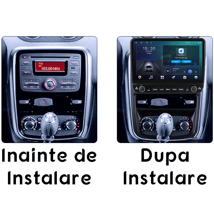 Navigatie dedicata Renault Duster 2010-2014 Tesla cu butoane rotative model 2024, 4GB RAM 64GB ROM, Procesor Quadcore, Android 14, Display QLED 10", DSP, Carplay&Android Auto [7]