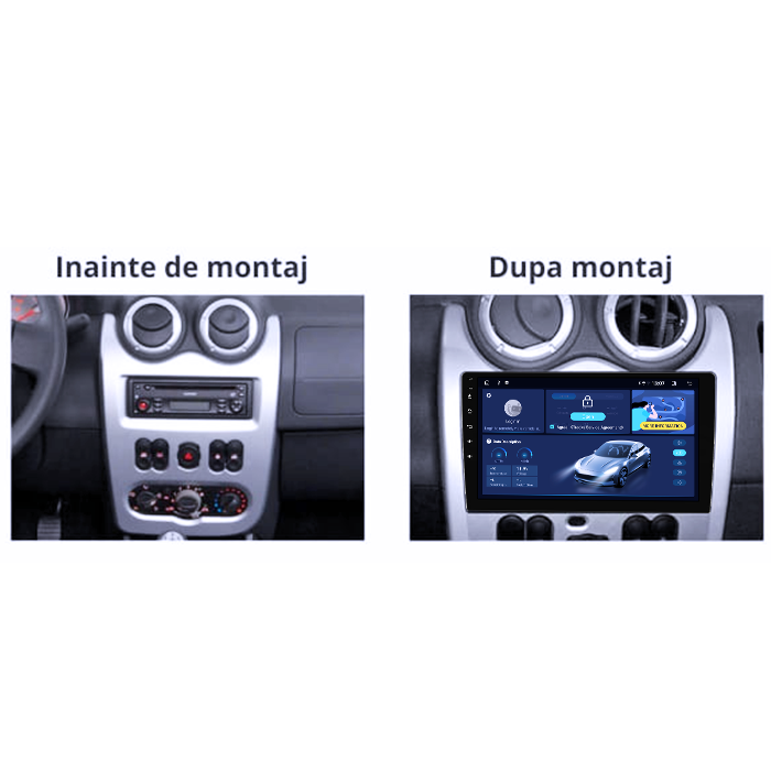 Navigatie dedicata Dacia&Renault 2008-2012 DUDU3, 4GB RAM 64GB ROM, Octacore, Platforma 8581, Android, Display QLED 9", DSP, Carplay&AndroidAuto [6]