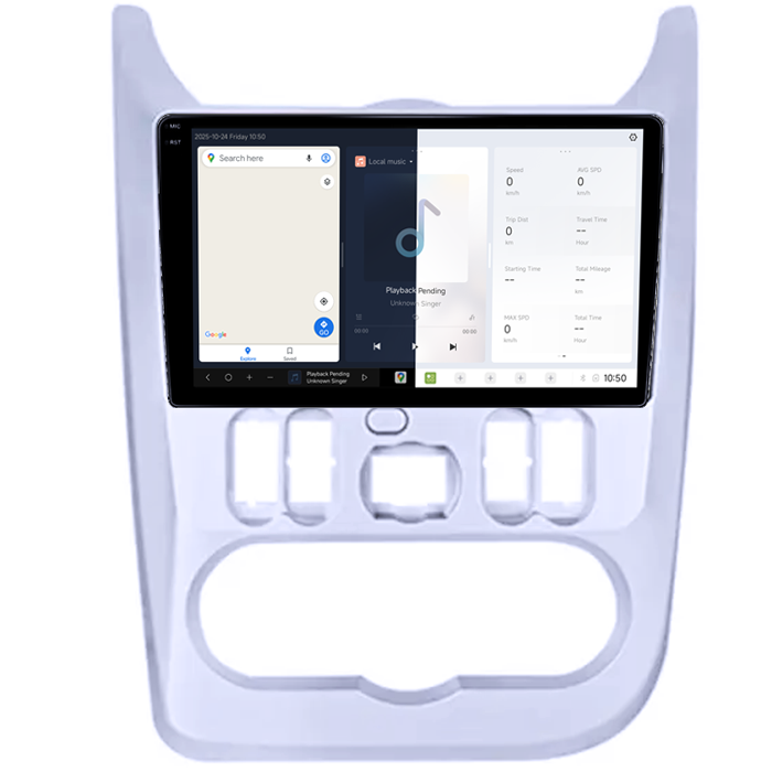 Navigatie dedicata Dacia&Renault 2008-2012 DUDU3, 4GB RAM 64GB ROM, Octacore, Platforma 8581, Android, Display QLED 9", DSP, Carplay&AndroidAuto [2]