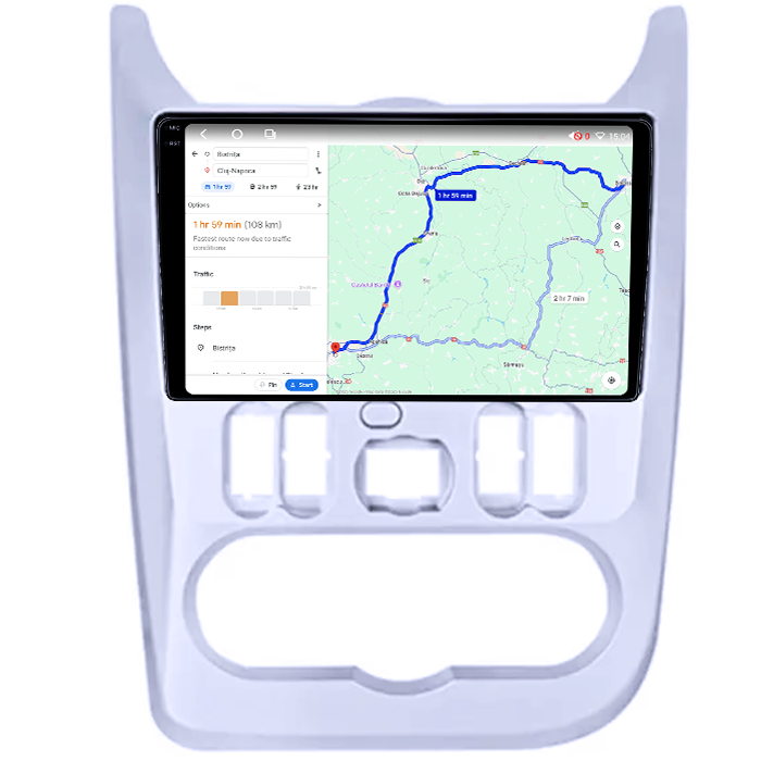 Navigatie dedicata Renault&Dacia 2008-2012, 12GB RAM 256GB ROM, Android 13, Rezolutie 2K, Display QLED, 9", DSP, Carplay, Android Auto, Internet, Youtube, Waze, Wi [4]