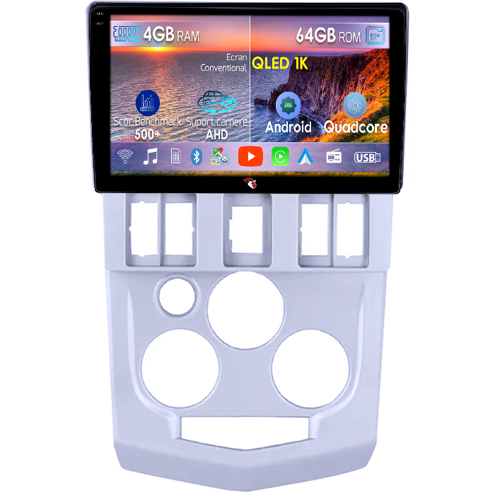 Navigatie dedicata Renault&Dacia, 4GB RAM 64GB ROM, Octacore, Android 14, Display QLED 1K 9", Carplay&Android Auto, SIM 4G, Ventilator Activ [1]