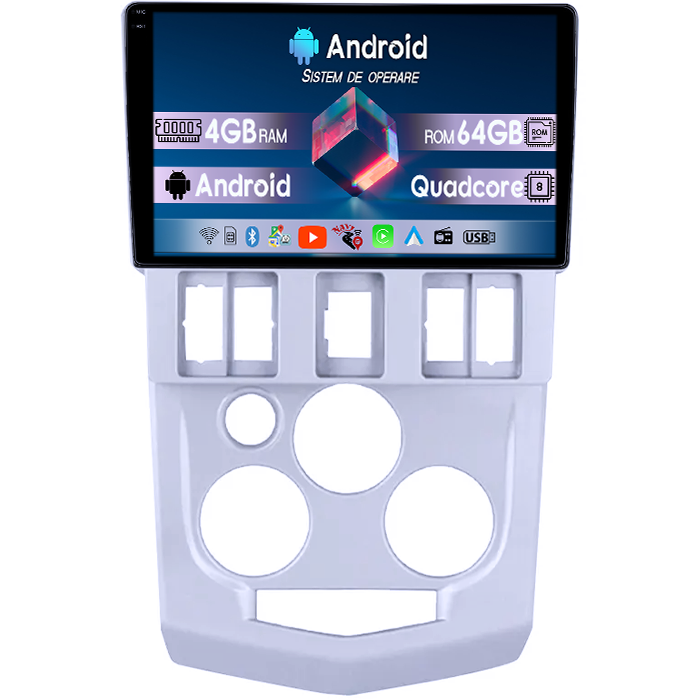 Navigatie dedicata Renault, Dacia L90 2004-2009,9 Inch, 4GB RAM 64GB ROM, Quadcore, QLED 1K, Android 14, WI-FI, Bluetooth, Magazin Play, Suport Camere AHD [1]