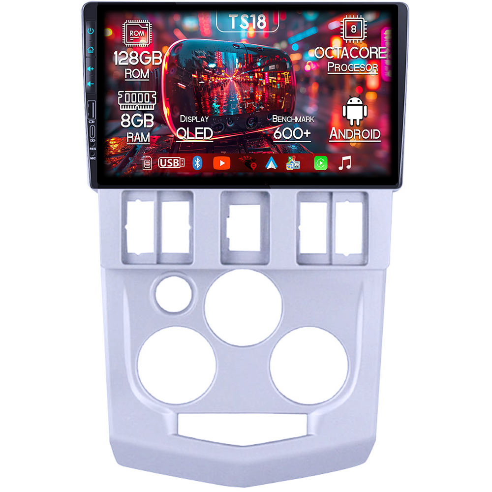 Navigatie dedicata Renault, Dacia L90 2004-2009, USB&Butoane fizice frontale, Platforma TS18, 9 Inch, 8GB RAM 128GB ROM, Octacore, Android 14, Android Auto&Carplay [1]