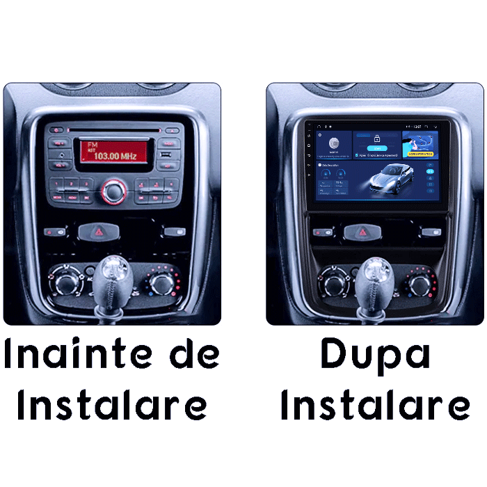Navigatie dedicata Renault Duster 2010-2015, 4GB RAM 64GB ROM, Quad Core, Display 9" QLED 1K, Carplay, Android 14, Bluetooth, Magazin Play, Suport Camere AHD [5]
