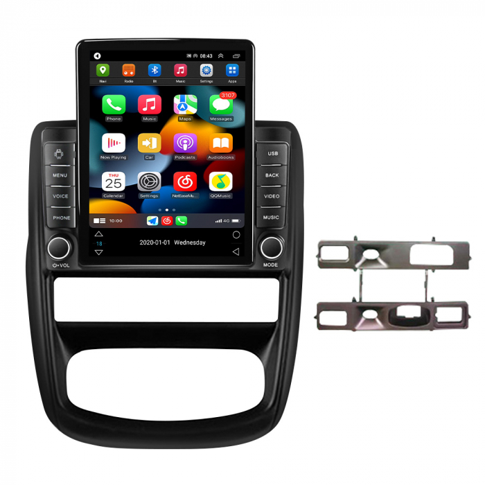 Navigatie dedicata Renault Duster 2010-2015,Tesla Style, ANDROID 13,Carplay&Android Auto, 10 inch , 8+128GB, Internet, Aplicatii, Waze, GPS [2]