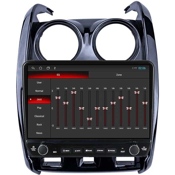 Navigatie dedicata Renault Duster 2015-2020 Tesla cu butoane rotative model 2024, 4GB RAM 64GB ROM, Procesor Quadcore, Android 14, Display QLED 10", DSP, Carplay&Android [2]