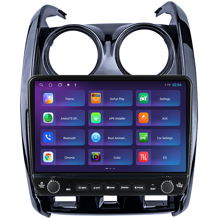 Navigatie dedicata Renault Duster 2015-2020 Tesla cu butoane rotative model 2024, 4GB RAM 64GB ROM, Procesor Quadcore, Android 14, Display QLED 10", DSP, Carplay&Android [4]