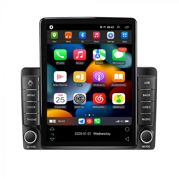 Navigatie dedicata Renault Duster 2015-2018,Tesla Style, ANDROID 13,Carplay&Android Auto, 10 inch , 8+128GB, Internet, Aplicatii, Waze, GPS [2]