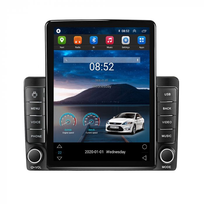 Navigatie Universala Tesla Style, 8GB RAM 128GB ROM, Octacore, ANDROID 13,Carplay&Android Auto, 9.7 inch, Internet, Aplicatii, Waze, GPS [1]