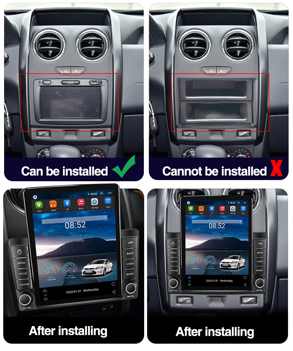 Navigatie dedicata Renault Duster 2015-2018,Tesla Style, ANDROID 13,Carplay&Android Auto, 10 inch , 4+64GB, Internet, Aplicatii, Waze, GPS [3]