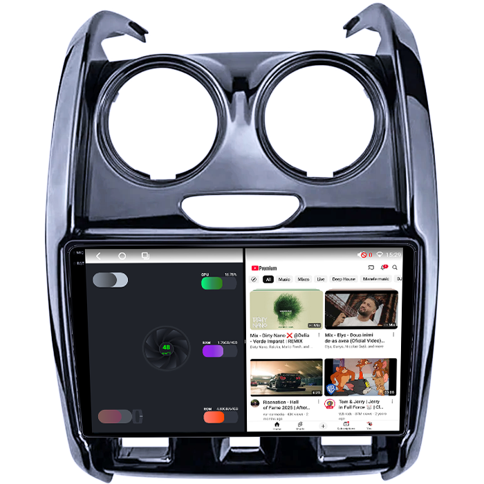 Navigatie dedicata Renault Duster 2015-2020 Lada Largus 2021, 4GB RAM 64GB ROM, Octacore, Android 14, Display QLED 1K 9", Carplay&Android Auto, SIM 4G, Ventilator Activ [3]