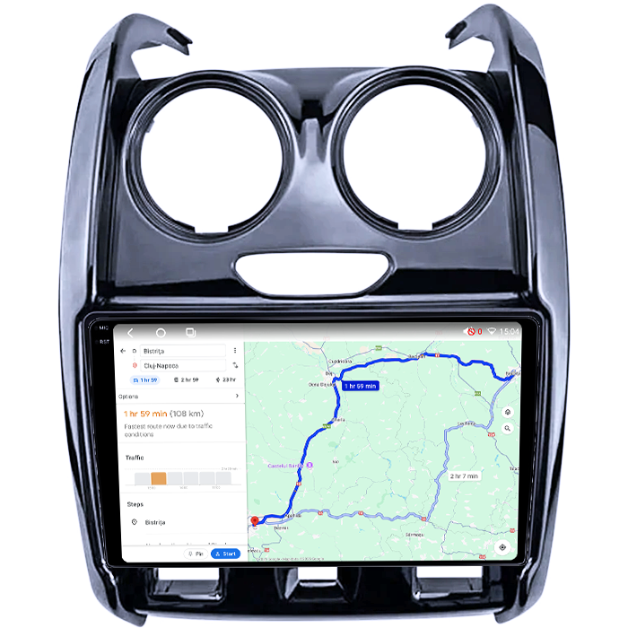 Navigatie dedicata Renault Duster 2015-2020 Lada Largus 2021, 4GB RAM 64GB ROM, Octacore, Android 14, Display QLED 1K 9", Carplay&Android Auto, SIM 4G, Ventilator Activ [4]
