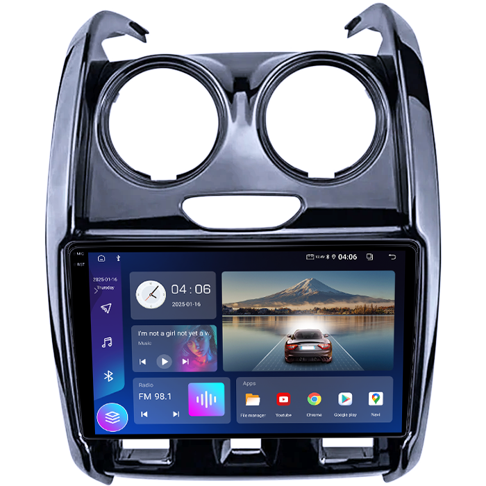Navigatie dedicata Renault Duster 2015-2020 Lada Largus 2021, 4GB RAM 64GB ROM, Quad Core, Display 9" QLED 1K, Carplay, Android 14, Bluetooth, Magazin Play, Suport Camere AHD [2]