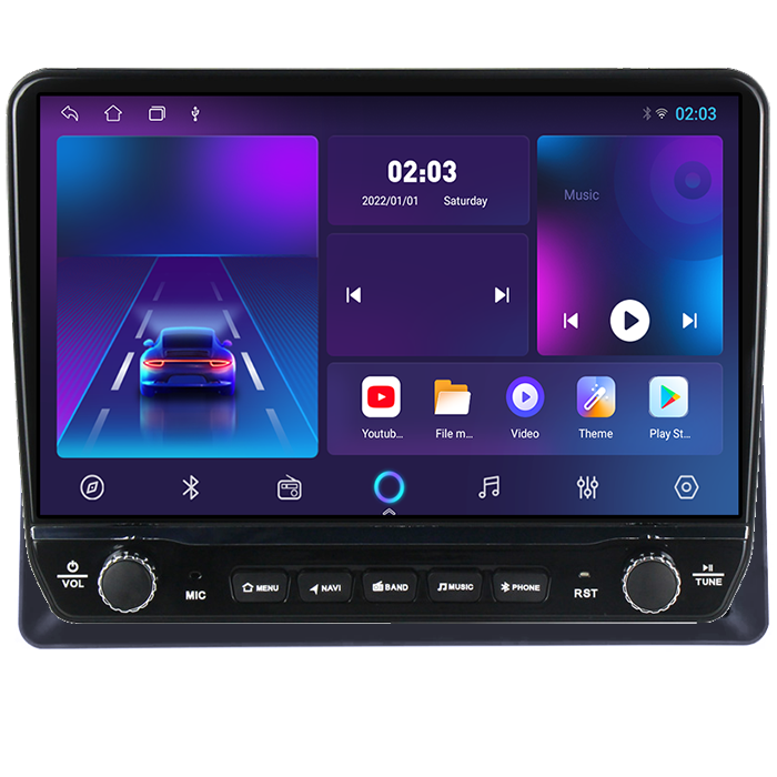 Navigatie dedicata Renault Express 2021+ Tesla cu butoane rotative model 2024, 4GB RAM 64GB ROM, Procesor Quadcore, Android 14, Display QLED 10", DSP, Carplay&Android Au [5]