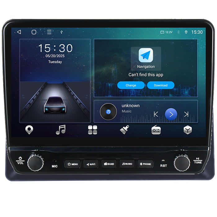 Navigatie dedicata Renault Express 2021+ Tesla cu butoane rotative model 2024, 4GB RAM 64GB ROM, Procesor Quadcore, Android 14, Display QLED 10", DSP, Carplay&Android Au [6]