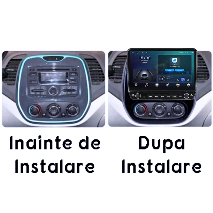 Navigatie dedicata Renault Captur 2013+ Tesla cu butoane rotative model 2024, 4GB RAM 64GB ROM, Procesor Quadcore, Android 14, Display QLED 10", DSP, Carplay&Android Auto [7]