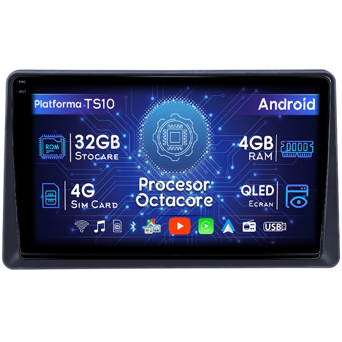 Navigatie dedicata Renault Express 2021+, 4GB RAM 32GB ROM, Octacore, Android 14, Display QLED 1K 9", DSP, Carplay&Android Auto, SIM 4G, Bluetooth, Ventilator Activ [1]