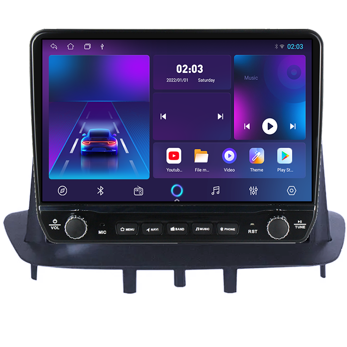 Navigatie dedicata Renault Megane 3 2008-2014 Tesla cu butoane rotative model 2024, 4GB RAM 64GB ROM, Procesor Quadcore, Android 14, Display QLED 10", DSP, Carplay&Android Auto [5]