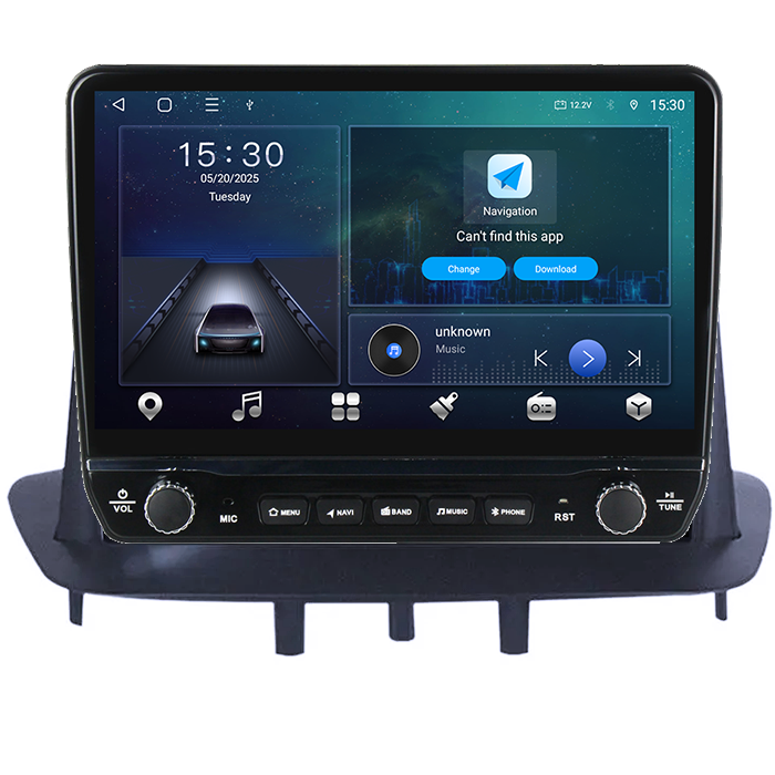 Navigatie dedicata Renault Megane 3 2008-2014 Tesla cu butoane rotative model 2024, 4GB RAM 64GB ROM, Procesor Quadcore, Android 14, Display QLED 10", DSP, Carplay&Android Auto [6]