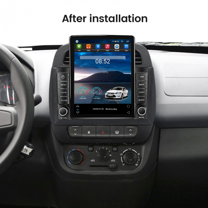 Navigatie dedicata Renault K-ZE 2015-2019,Tesla Style, ANDROID 13,Carplay&Android Auto, 10 inch , 8+128GB, Internet, Aplicatii, Waze, GPS [4]
