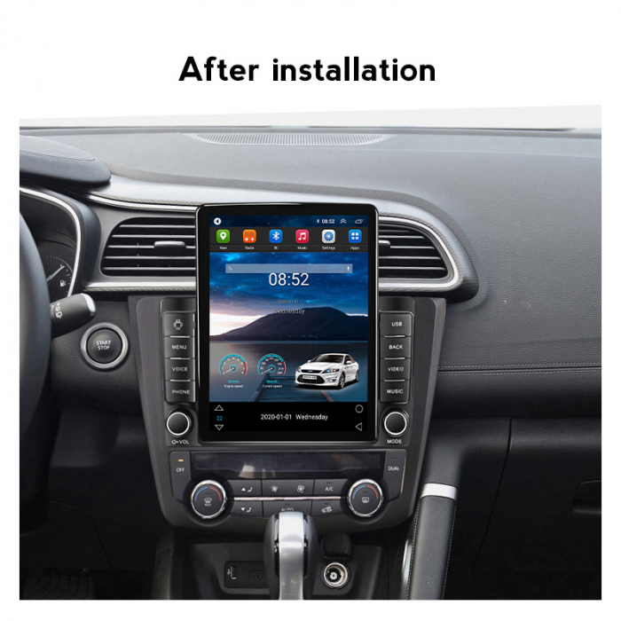 Navigatie dedicata Renault Kadjar 2015-2017,Tesla Style, ANDROID 13,Carplay&Android Auto, 10 inch , 8+128GB, Internet, Aplicatii, Waze, GPS [4]