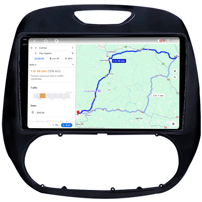 Navigatie dedicata Renault Kaptur 2016-2019, 4GB RAM 64GB ROM, Octacore, Android 14, Display QLED 1K 9", Carplay&Android Auto, SIM 4G, Ventilator Activ [4]