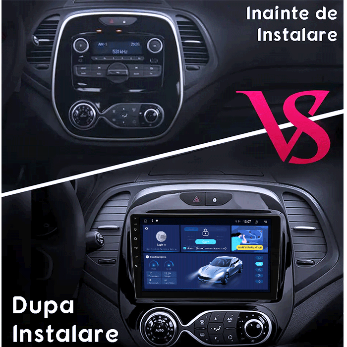 Navigatie dedicata Renault Kaptur 2016-2019, 4GB RAM 64GB ROM, Quad Core, Display 9" QLED 1K, Carplay, Android 14, Bluetooth, Magazin Play, Suport Camere AHD [4]