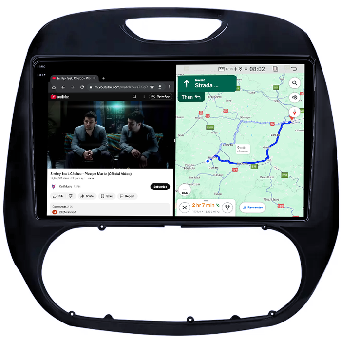 Navigatie dedicata Renault Kaptur 2016-2019, 8GB RAM 128GB ROM, Octacore, Platforma TS18, Android 14, Display QLED 9", Suporta camera 360", DSP, Carplay&Android Auto, SIM 4G, Ventilator Activ [4]