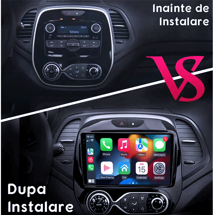 Navigatie dedicata Renault Kaptur 2016-2019, 8GB RAM 128GB ROM, Octacore, Platforma TS18, Android 14, Display QLED 9", Suporta camera 360", DSP, Carplay&Android Auto, SIM 4G, Ventilator Activ [6]