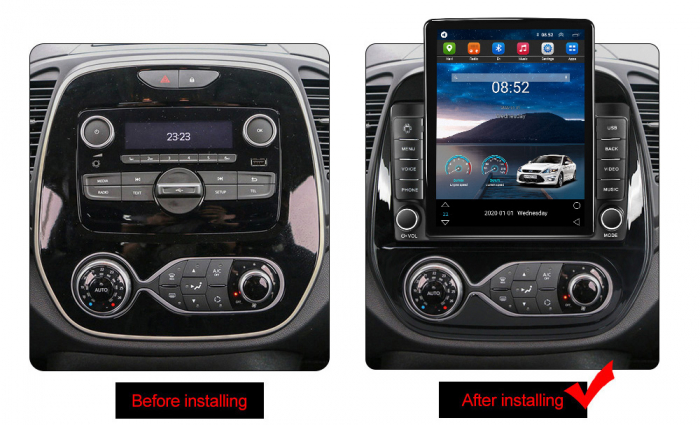 Navigatie dedicata Renault Kaptur 2016-2019,Tesla Style, ANDROID 13,Carplay&Android Auto, 10 inch , 8+128GB, Internet, Aplicatii, Waze, GPS [3]