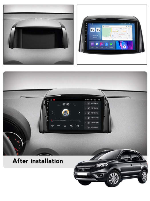 Navigatie dedicata Renault Koleos 2008-2016, 4 GB RAM 32 ROM, Android 13, Display QLED, 9", DSP, Carplay, Android Auto, Internet, Youtube , Waze , WI-FI , USB , Bluetooth [8]