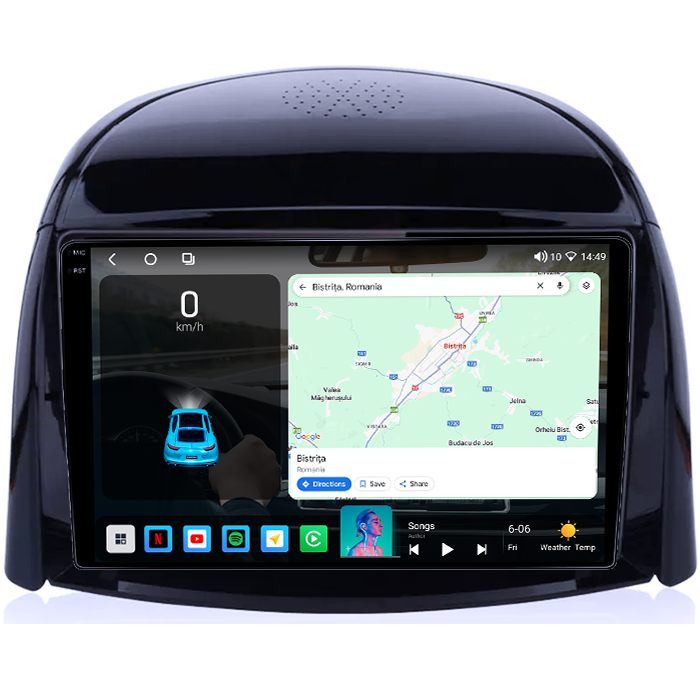 Navigatie dedicata Renault Koleos 2008-2016, 4GB RAM 64GB ROM, Octacore, Android 14, Display QLED 1K 9", Carplay&Android Auto, SIM 4G, Ventilator Activ [2]
