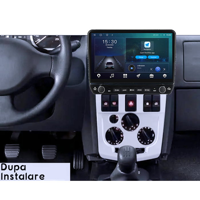 Navigatie dedicata Renault L90 2004-2009 Tesla cu butoane rotative model 2024, 4GB RAM 64GB ROM, Procesor Quadcore, Android 14, Display QLED 10", DSP, Carplay&Android Auto [7]