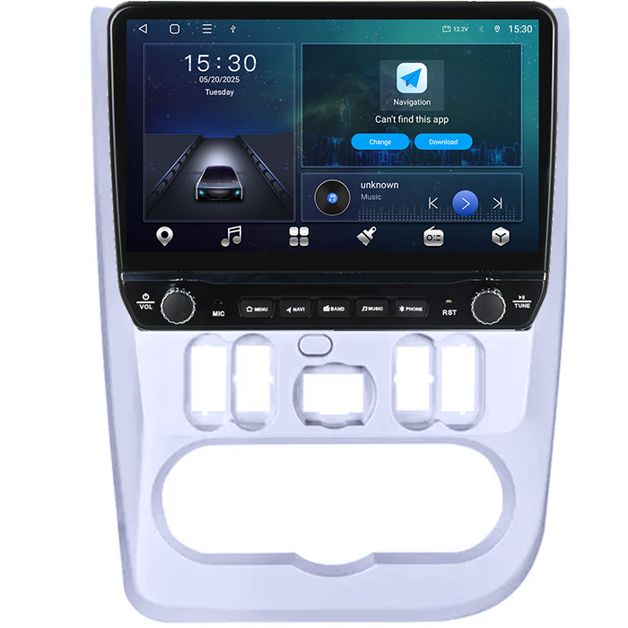 Navigatie dedicata Renault Logan 2009-2015 Tesla cu butoane rotative model 2024, 4GB RAM 64GB ROM, Procesor Quadcore, Android 14, Display QLED 10", DSP, Carplay&Android Auto [6]