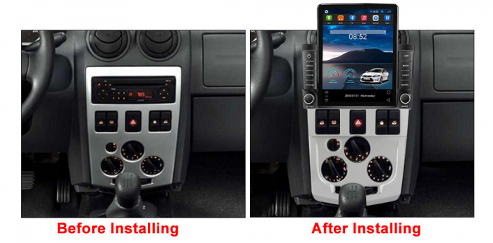 Navigatie dedicata Renault L90 2004-2009,Tesla Style, ANDROID 13,Carplay&Android Auto, 10 inch , 8+128GB, Internet, Aplicatii, Waze, GPS [3]