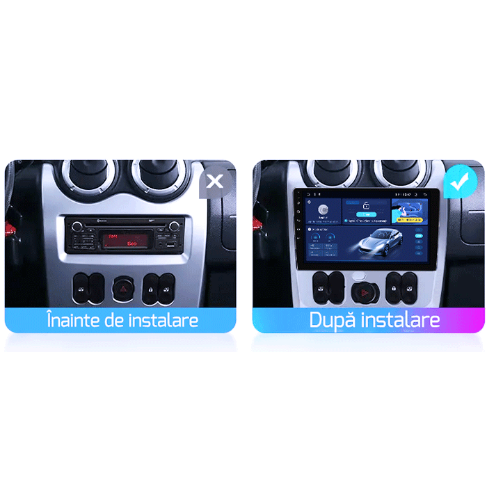 Navigatie dedicata Renault Logan 2009-2015, 4GB RAM 64GB ROM, Octacore, Android 14, Display QLED 1K 9", Carplay&Android Auto, SIM 4G, Ventilator Activ [5]