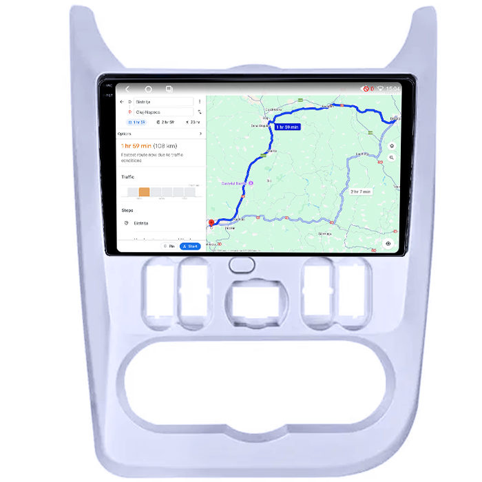 Navigatie dedicata Renault Logan 2009-2015, 4GB RAM 64GB ROM, Octacore, Android 14, Display QLED 1K 9", Carplay&Android Auto, SIM 4G, Ventilator Activ [4]