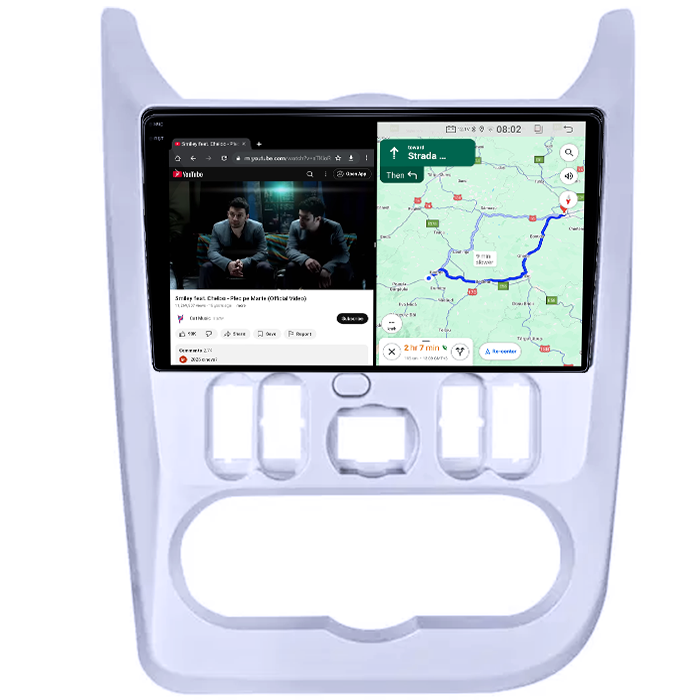Navigatie dedicata Renault Logan 2009-2015, 4GB RAM 64GB ROM, Quad Core, Display 9" QLED 1K, Carplay, Android 14, Bluetooth, Magazin Play, Suport Camere AHD [6]