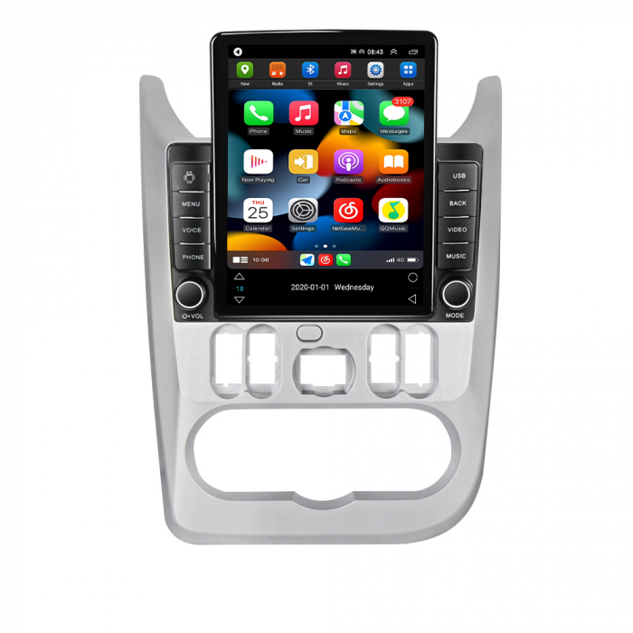Navigatie dedicata Renault Logan 2009-2015,Tesla Style, ANDROID 13,Carplay&Android Auto, 10 inch , 8+128GB, Internet, Aplicatii, Waze, GPS [2]