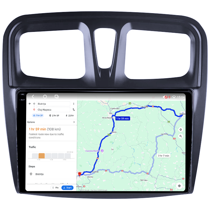 Navigatie dedicata Renault Logan 2014-2019, 4GB RAM 64GB ROM, Octacore, Android 14, Display QLED 1K 9", Carplay&Android Auto, SIM 4G, Ventilator Activ [4]