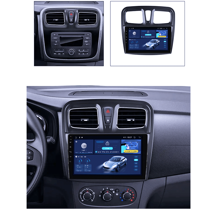 Navigatie dedicata Renault Logan 2014-2019, 4GB RAM 64GB ROM, Quad Core, Display 9" QLED 1K, Carplay, Android 14, Bluetooth, Magazin Play, Suport Camere AHD [5]