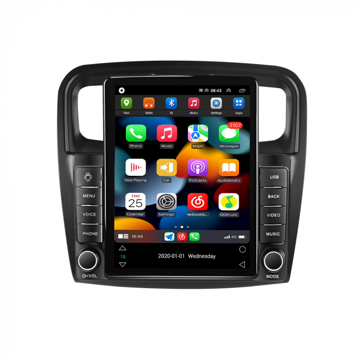 Navigatie dedicata Renault Logan 2014-2019,Tesla Style, ANDROID 13,Carplay&Android Auto, 10 inch , 8+128GB, Internet, Aplicatii, Waze, GPS [2]